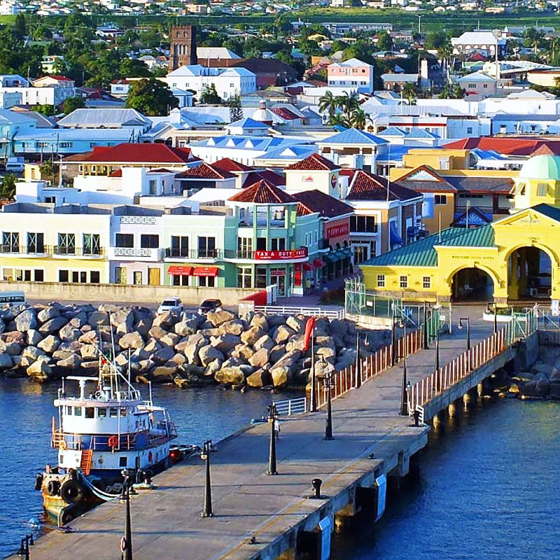 Basseterre the capital of Saint Kitts and Nevis