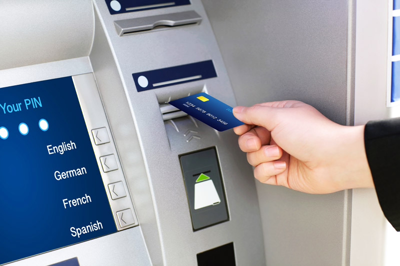 Using credit card at ATM