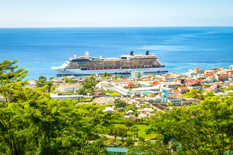Dominica's port is located in the capital city of Roseau