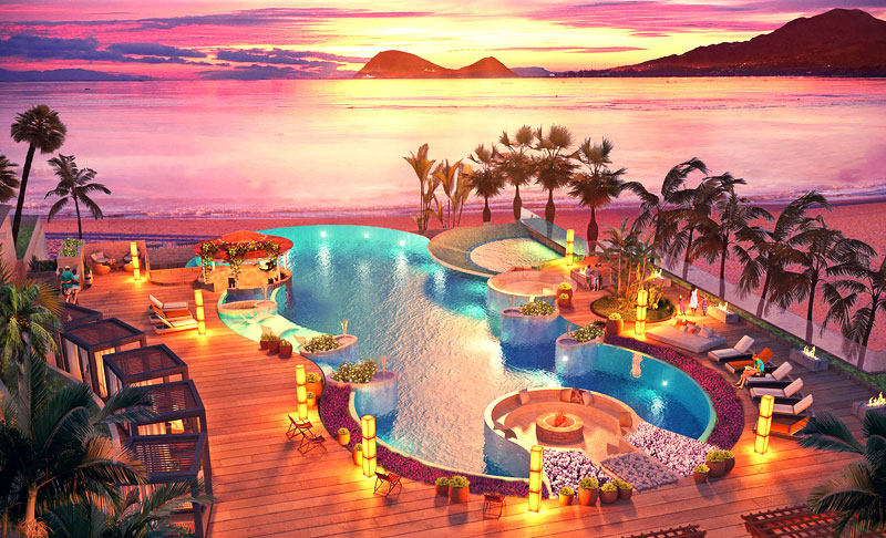 Rendering of the infinity pool at the Anichi Resort and Spa, Dominica