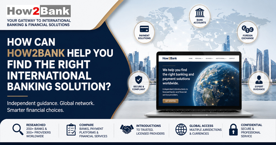 How2Bank acts as an independent guide and introducer.